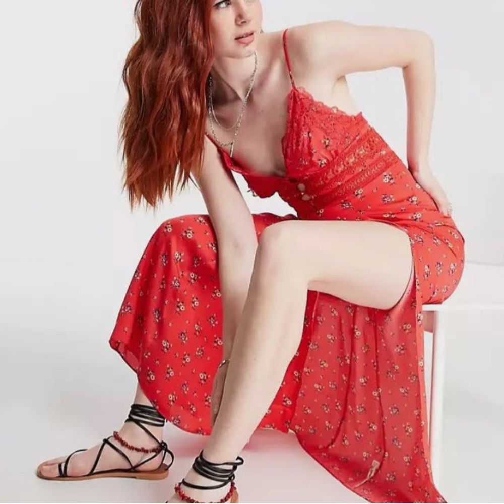 Free People Dress. Free People
Out and About Maxi Slip Dress Floral